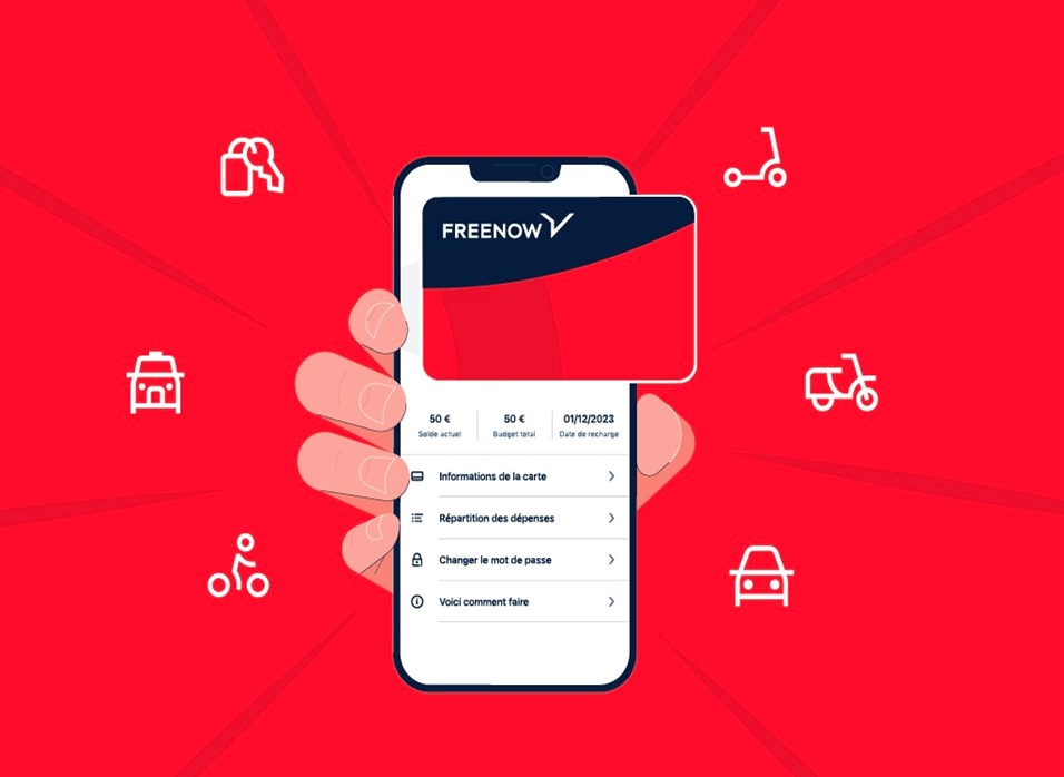 FreeNow lance une carte prépayée pour les utilisateurs de Mobility Budget, le MaaS alternatif au véhicule de fonction