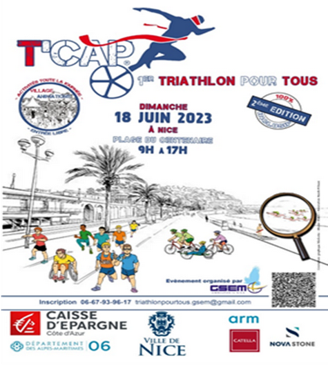 T'CAP, 1er triathlon pour tous, à Nice pour sa 2e édition